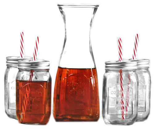 retro glass mugs