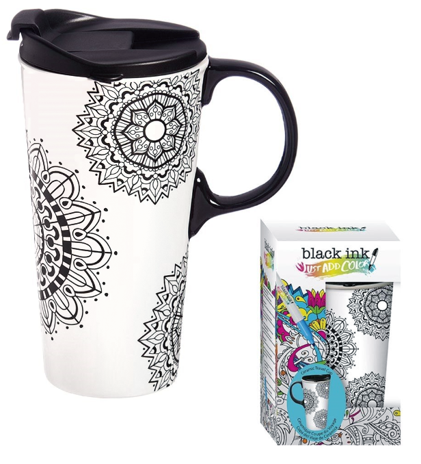 BLACK INK™ JUST ADD COLOUR 17oz CERAMIC TRAVEL MUG – ASSORTED – Wholesale  Distributor of Consumer Electronics, TV Mounts, Satellite/Internet Install  Equipment & Closeout Deals.